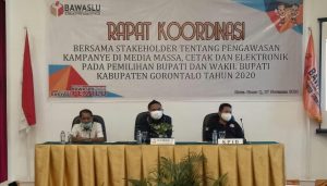 Bawaslu Kabgor Gelar Rapat Koordinasi Pengawasan Kampanye di Media Massa, Cetak dan Elektronik
