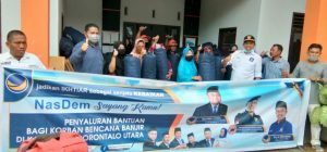 Peduli Bencana Banjir, Nasdem Gorontalo Utara Salurkan Bantuan Tahap Dua Kesejumlah Titik Bencana