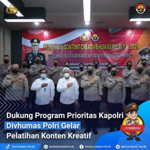 Dukung Program Prioritas Kapolri, Divisi Humas Polri Gelar Pelatihan Konten Kreatif