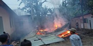 Kebakaran di Desa Buhu Tibawa, 1 Bangunan Rumah Ludes Terbakar