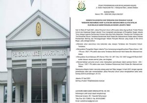 Pengadilan Negeri Jakarta Timur Menolak Eksepsi Terdakwa Muhammad Hanif Alatas