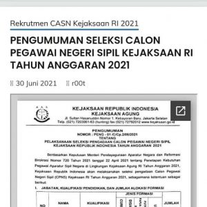 Bagi masyarakat Yang berminat Bergabung Dengan Kejaksaan Ri,Ini syaratnya
