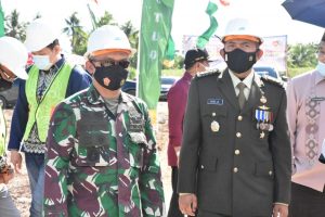 Kasrem 133/NW Hadiri Kegiatan Peletakan Batu Pertama Pembangunan RS Bhayangkara TK III Polda Gorontalo