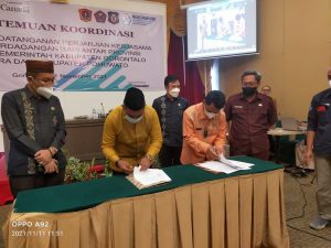 Kembangkan Hasil Peternakan Sapi, Sekda Gorut Hadiri Penandatanganan PKS dengan Pemda Pohuwato