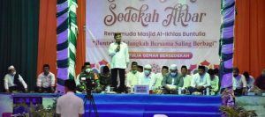 Hadiri Tabligh Zikir dan Sedekah Akbar di Buntulia, Ini Pesan Bupati Saipul Mbuinga
