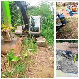 Diduga Milik Penambang Liar, Excavator Dan Solar di Hutan Nantu Terpasang Garis Polisi