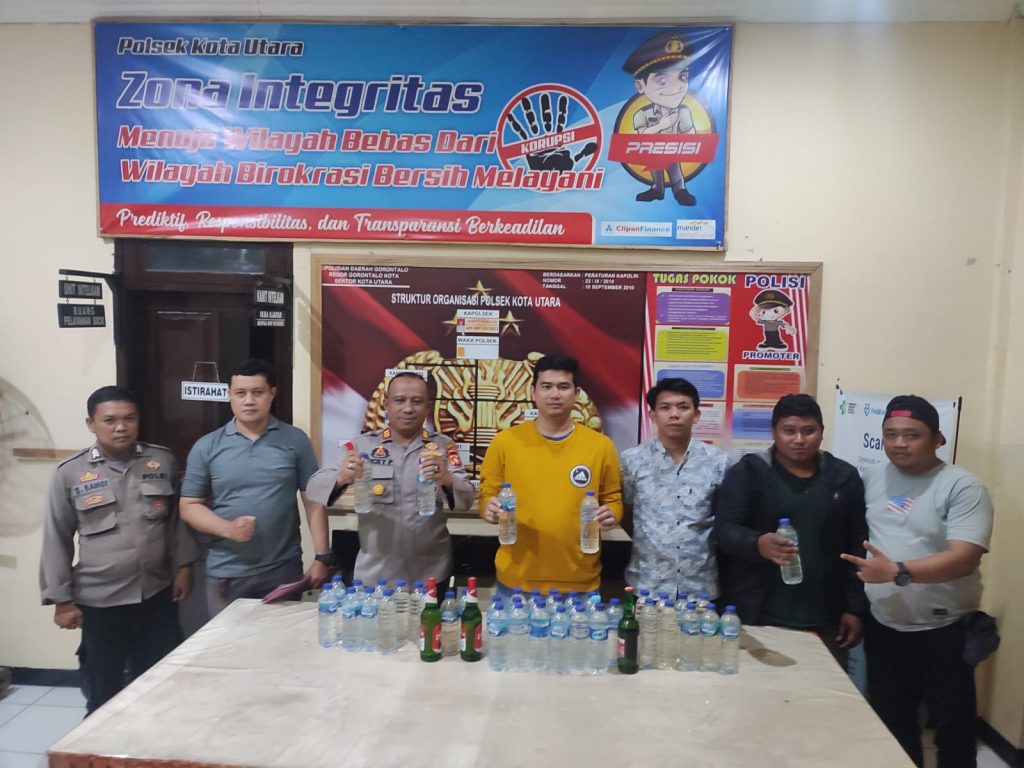 Respon Cepat Keluhan Masyarakat, Polresta Gorontalo Kota dan Polsek Kota Utara Amankan Miras