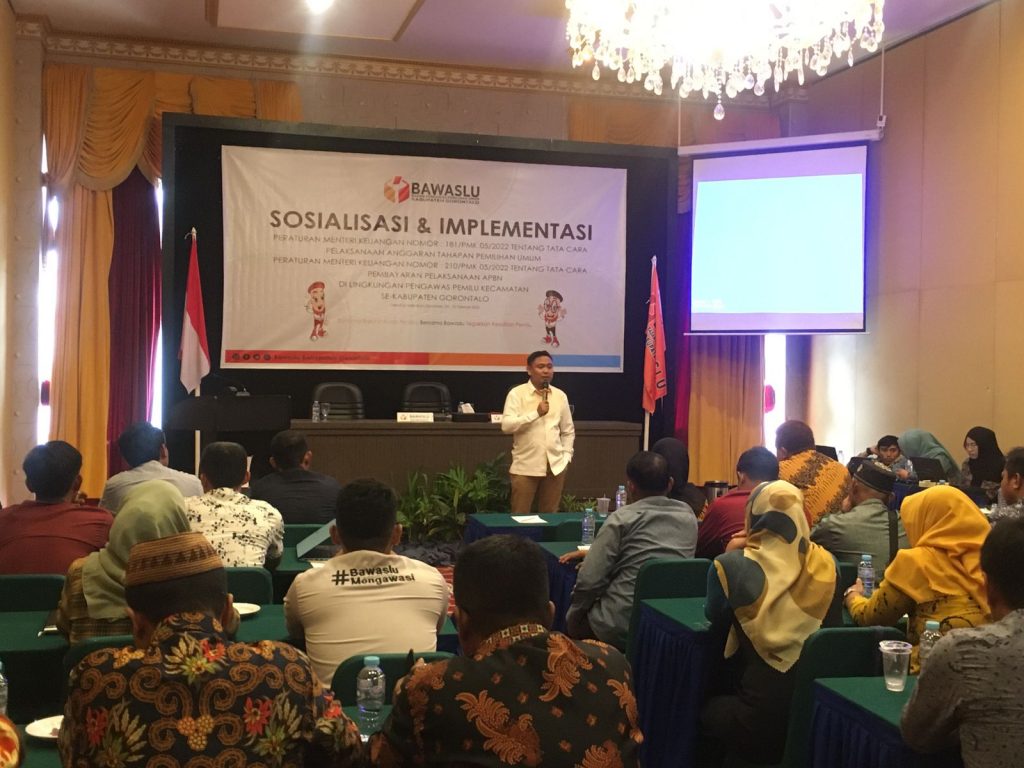 Implementasi Pelaksanaan Anggaran Tahapan Pemilu, Bawaslu Kabupaten Gorontalo Gelar Sosialisasi