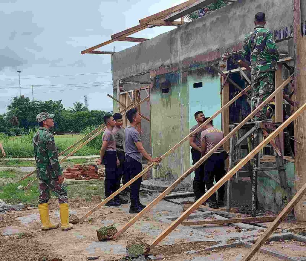 Jiwa Korsa TNI-Polri, Gotong Royong Bangun Rudis Kodim 1304/ Gorontalo