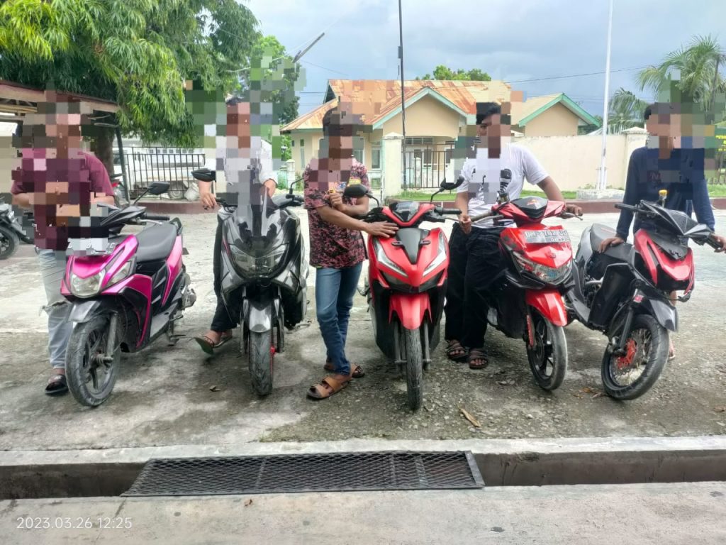 Polisi Amankan 5 Motor Aksi Balap Liar di Benteng Otanaha