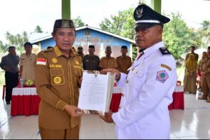 Lantik Kades Manunggal Karya, Bupati Pohuwato:  Koordinasi itu Perlu Dalam Membangun Desa