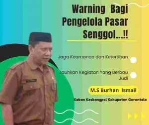 Warning Pengelola Pasar Senggol, Kesbangpol : Melanggar Maka Dicabut Izinnya