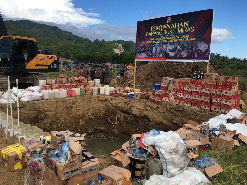 Cap Tikus Dominasi Pemusnahan Miras di Kota Gorontalo