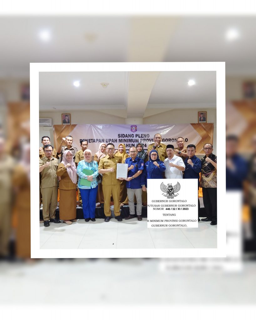 Sah, Pj.Gubernur Tetapkan UMP Gorontalo Naik 1.19% Menjadi Rp.3.024.100