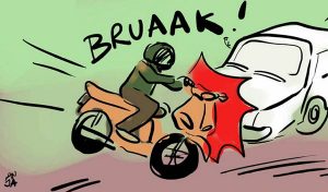 Tabrak Mobil Yang Sedang Parkir Seorang Warga Telaga Biru  Meregang Nyawa