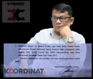 Terkait Laporan ke Bawaslu Rio Potale Tuding KPU Kabgor Tidak Patuh Terhadap Putusan MA dan Surat Edaran KPU RI.