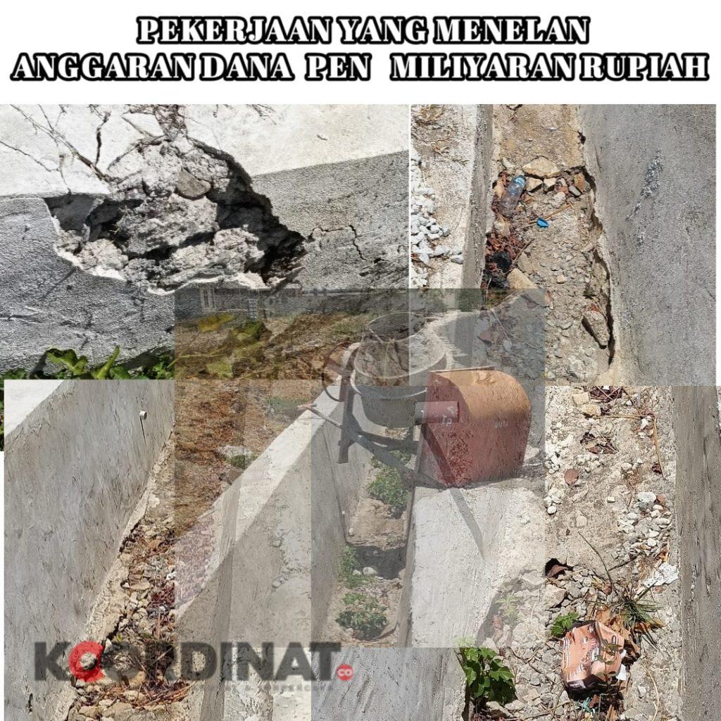 Belum Setahun Drainase di Kec.Kwandang Rusak Parah, Diduga Asal-Asalan