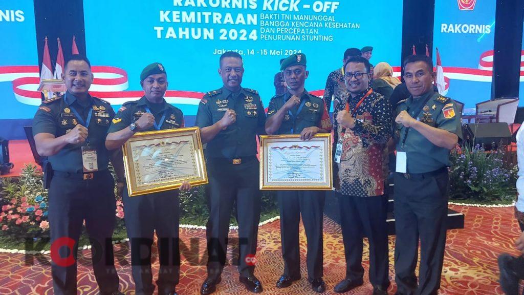 Anggota Kodim 1315/Kab.Gorontalo Terima Penghargaan Babinsa Terbaik