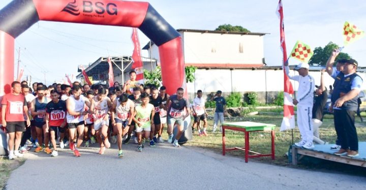 Bupati Saipul A. Mbuinga Buka Lomba Running 7 Kilometer yang Digelar Pemerintah Desa Marisa Utara