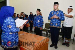 Wabub Suharsi Pimpin Prosesi Pengambilan Sumpah PNS di STTD Kementrian Perhubungan