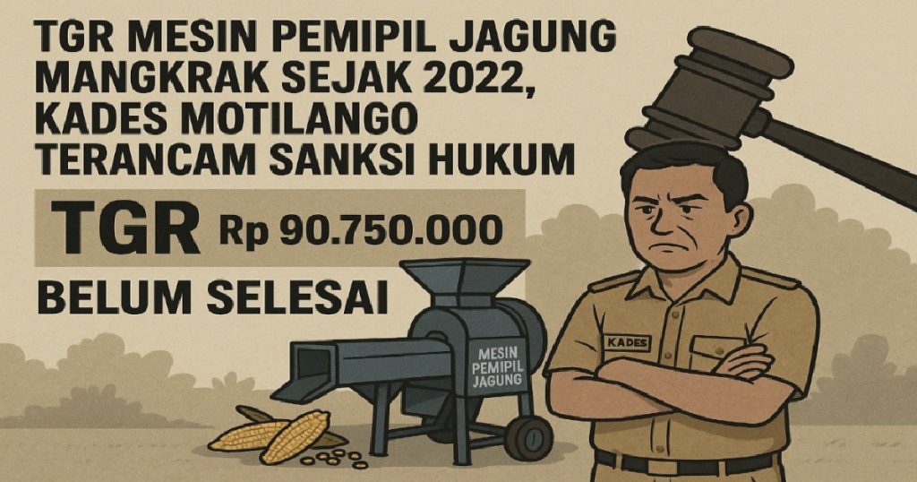 TGR Mesin Pemipil Jagung Mangkrak Sejak 2022, Kades Motilango Terancam Sanksi Hukum