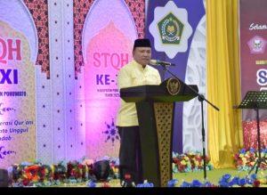 Ketua DPRD Beni Nento Buka STQH XI Tingkat Kabupaten Pohuwato