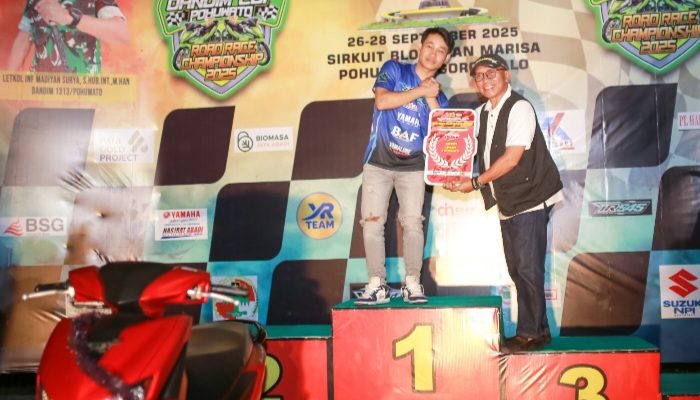 Wabup Iwan Adam Resmi Tutup Road Race Pohuwato Championship Dandim Cup 2025