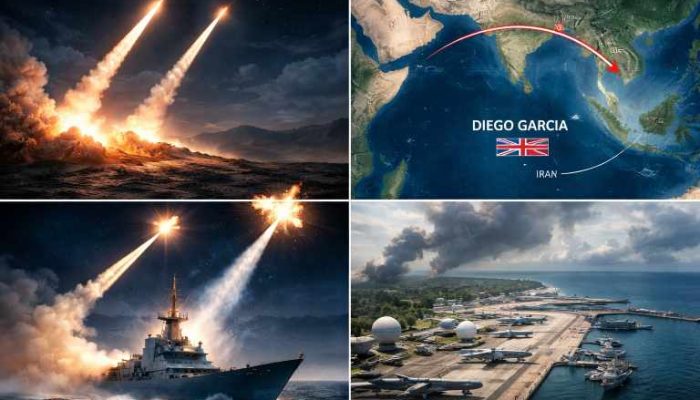 Iran Tembakkan Rudal ke Pangkalan Inggris–AS di Samudra Hindia