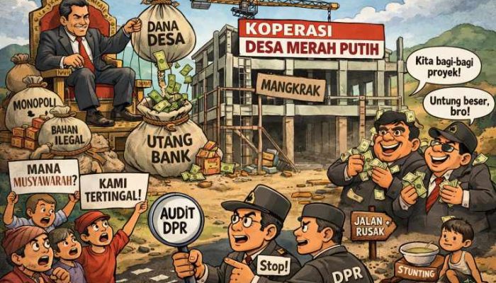 Pembangunan Koperasi Desa Merah Putih Disorot DPR-RI : Dana Dipangkas, Musyawarah Diabaikan, hingga Dugaan Monopoli