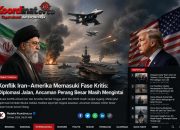 Konflik Iran–Amerika Memasuki Fase Kritis: Diplomasi Jalan, Ancaman Perang Besar Masih Mengintai