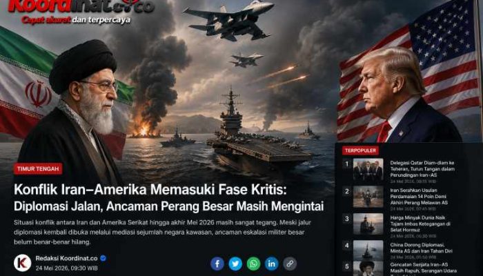 Konflik Iran–Amerika Memasuki Fase Kritis: Diplomasi Jalan, Ancaman Perang Besar Masih Mengintai
