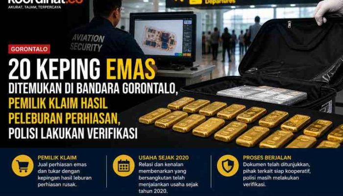 Usaha Sejak 2020, Pemilik Jelaskan Asal 20 Keping Emas di Bandara Gorontalo