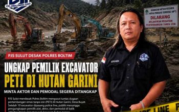 PJS Sulut Desak Polres Boltim Ungkap Pemilik 10 Excavator di Lokasi PETI Hutan Garini