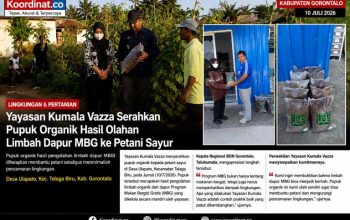 Yayasan Kumala Vazza Serahkan Pupuk Organik Hasil Olahan Limbah Dapur MBG kepada Petani Sayur