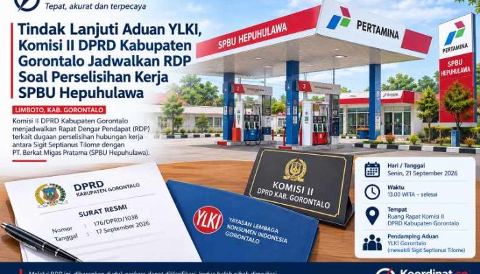 Tindak Lanjuti Aduan YLKI-G,Komisi II DPRD Kabupaten Gorontalo Jadwalkan RDP Soal SPBU Hepuhulawa
