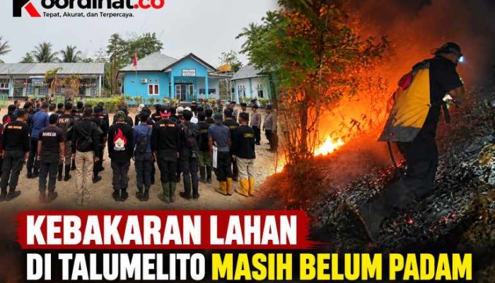 Kebakaran Lahan di Talumelito Belum Padam, Kasatpol PP dan Damkar Kab.Gorontalo Pimpin Apel Tim Gabungan