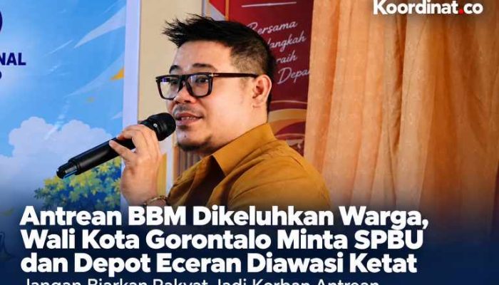 Antrean BBM Dikeluhkan Warga, Wali Kota Gorontalo Minta SPBU dan Depot Eceran Diawasi Ketat